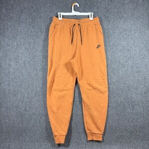 Nike Sportswear Orange Tech Fleece Tapered Joggers Mens Large #1165